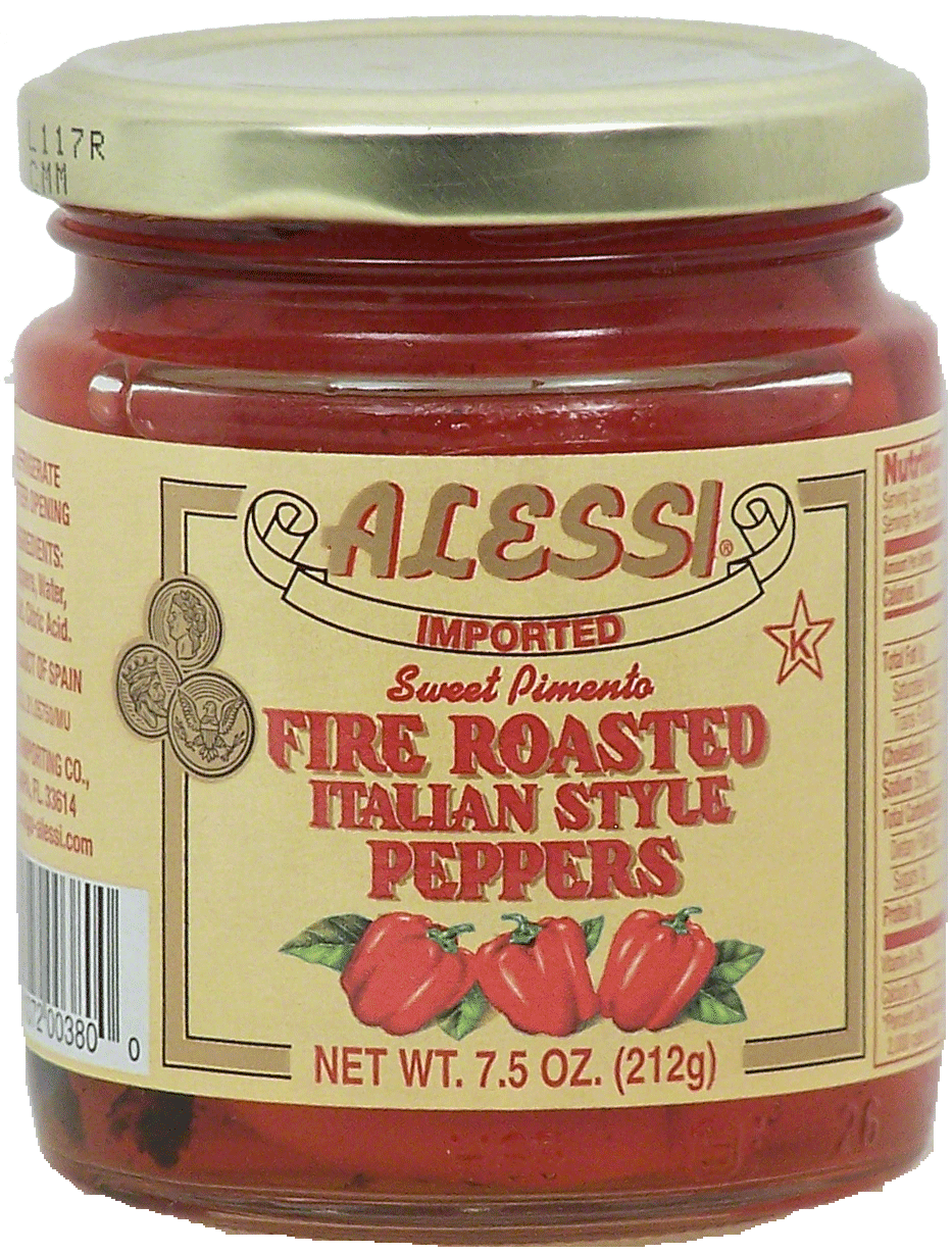 Alessi Imported fire roasted italian style peppers, sweet pimento Full-Size Picture